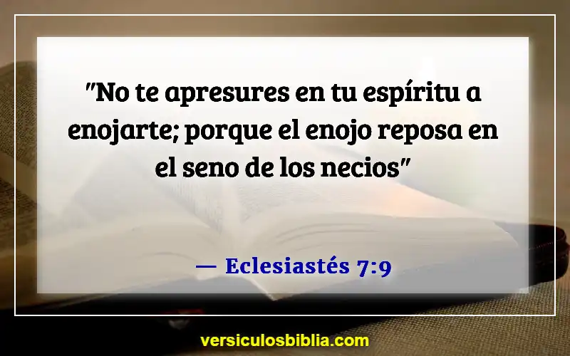 Versículos de la Biblia sobre ofender a las personas (Eclesiastés 7:9)