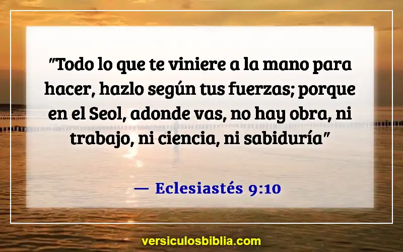 Versículos de la Biblia sobre el trabajo arduo (Eclesiastés 9:10)