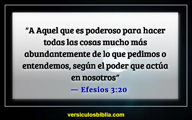 Versículos bíblicos sobre confiar en Dios (Efesios 3:20)