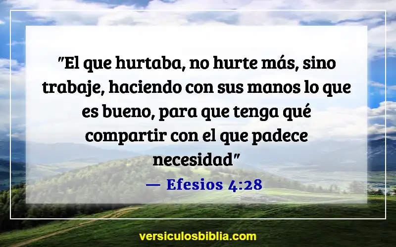 Versículos de la Biblia sobre el trabajo arduo (Efesios 4:28)