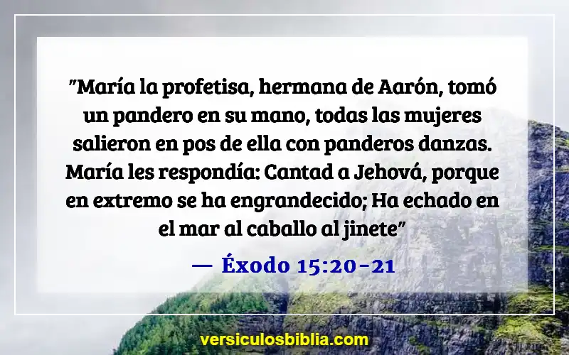 Versículos bíblicos sobre mujeres cristianas (Éxodo 15:20-21)