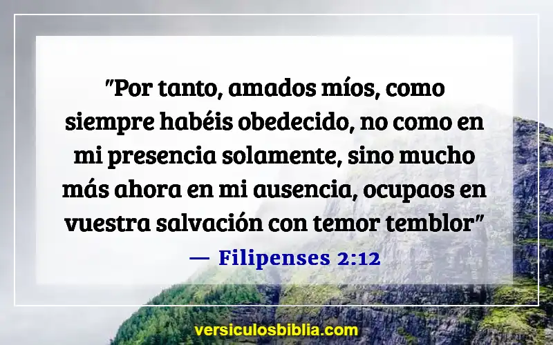 Versículos de la Biblia sobre obedecer a Dios (Filipenses 2:12)