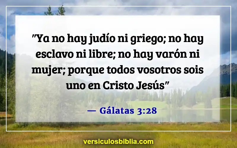 Versículos de la Biblia sobre juzgar por las apariencias (Gálatas 3:28)