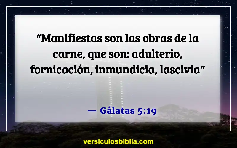 Versículos de la Biblia sobre cometer adulterio (Gálatas 5:19)