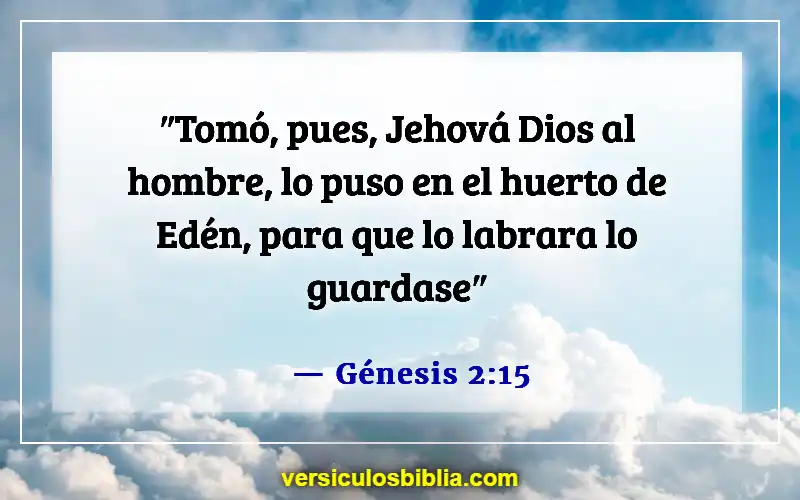 Versículos de la Biblia sobre el trabajo arduo (Génesis 2:15)