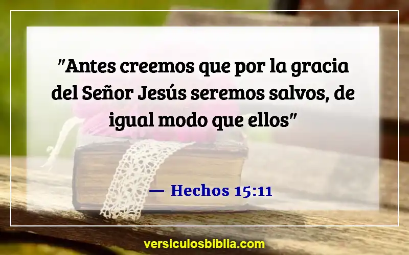 Versículos de la Biblia sobre la fe, el amor y la gracia (Hechos 15:11)