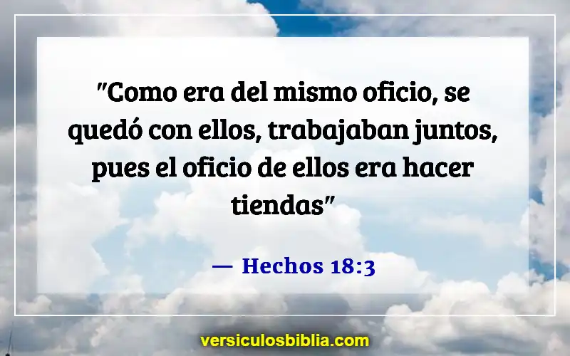 Versículos bíblicos sobre ayudar a los misioneros (Hechos 18:3)