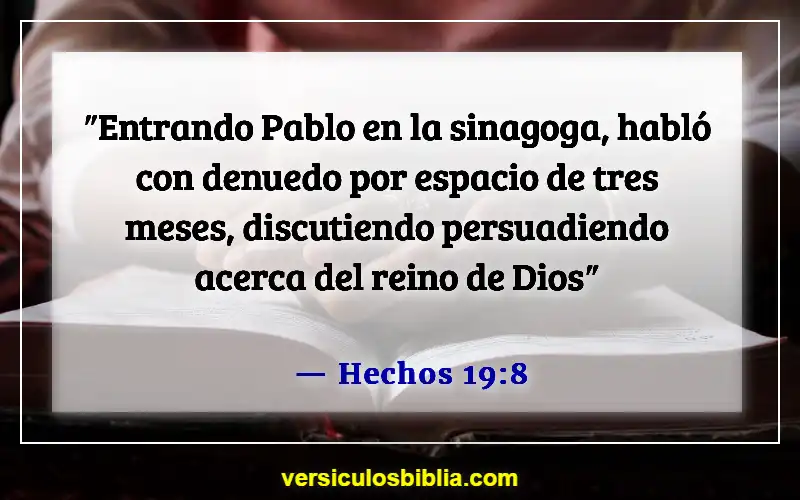 Versículos bíblicos sobre el Reino de Dios (Hechos 19:8)