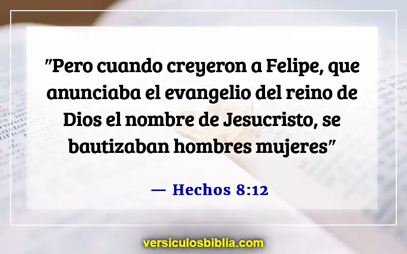 Versículos bíblicos sobre el Reino de Dios (Hechos 8:12)