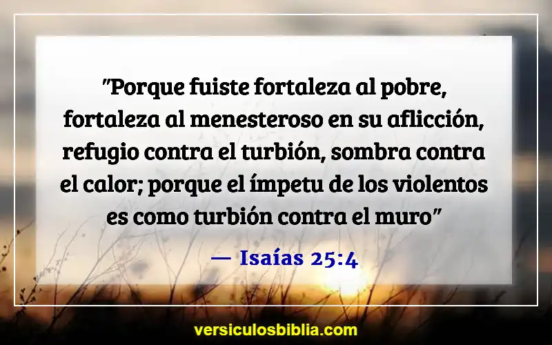 Versículos de la Biblia sobre Jesús y los pobres (Isaías 25:4)
