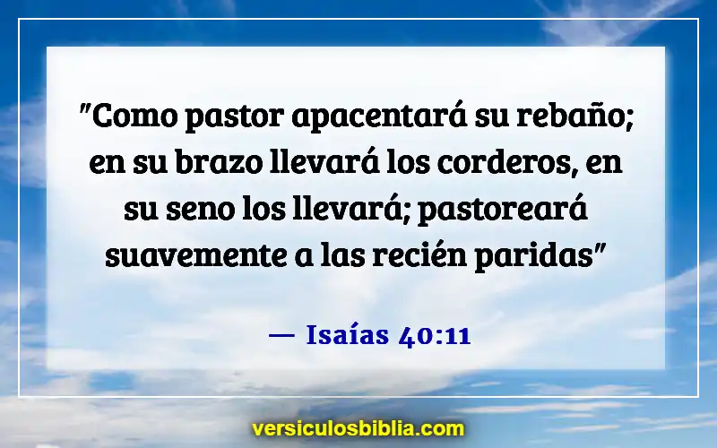 Versículos de la Biblia sobre el abandono infantil (Isaías 40:11)