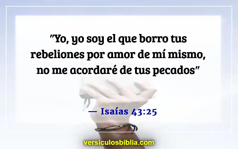 Versículos de la Biblia sobre el perdón de los pecados (Isaías 43:25)