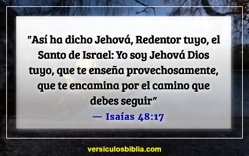 Versículos de la Biblia sobre escuchar a Dios (Isaías 48:17)