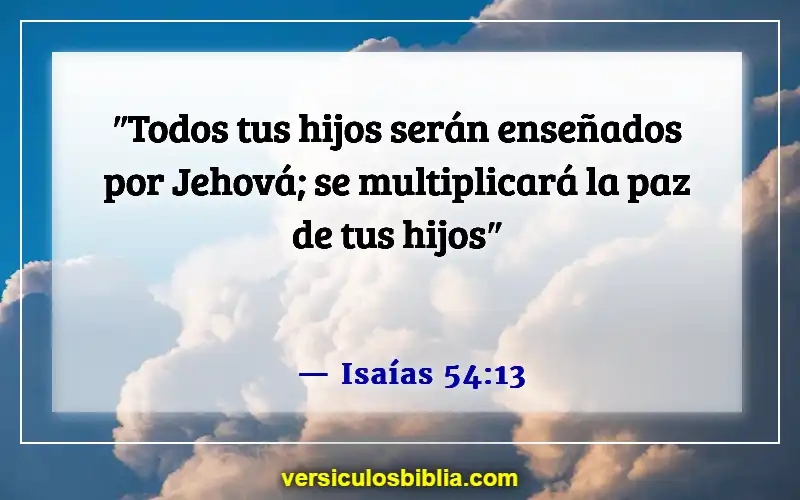 Versículos de la Biblia sobre hacer tropezar a un niño (Isaías 54:13)