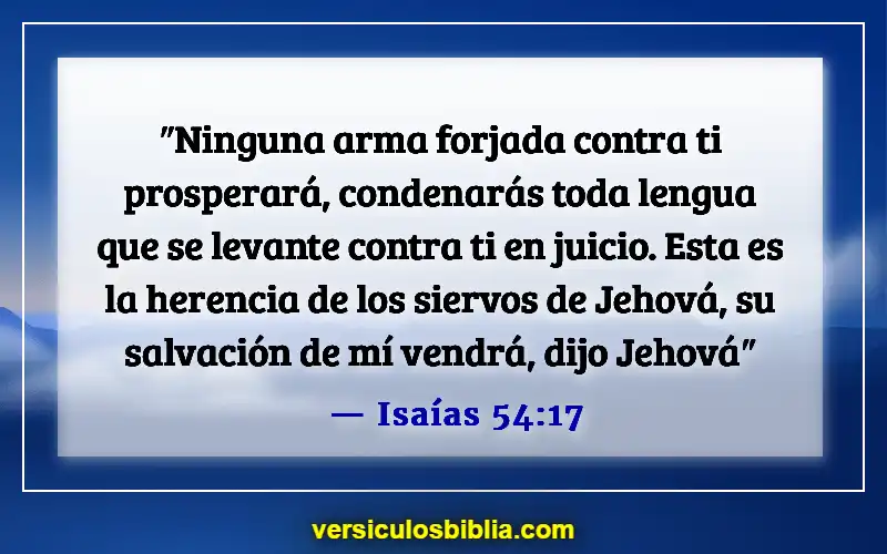 Versículos de la Biblia sobre superar el rechazo (Isaías 54:17)