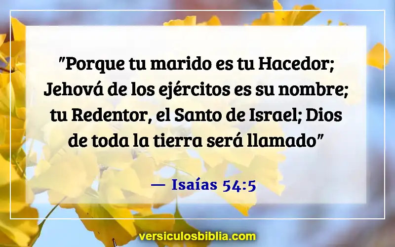 Versículos de la Biblia sobre la novia y el novio (Isaías 54:5)