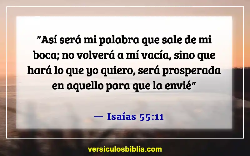 Versículos de la Biblia sobre hacer promesas (Isaías 55:11)