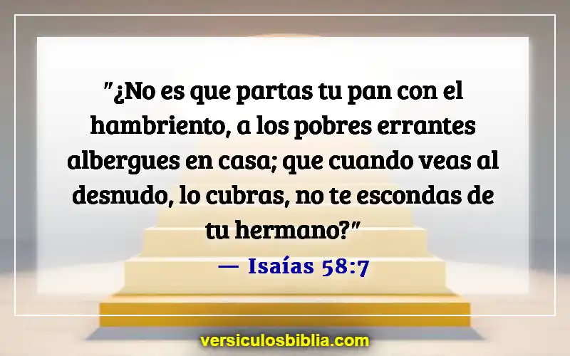 Versículos de la Biblia sobre el cuidado de los padres ancianos (Isaías 58:7)