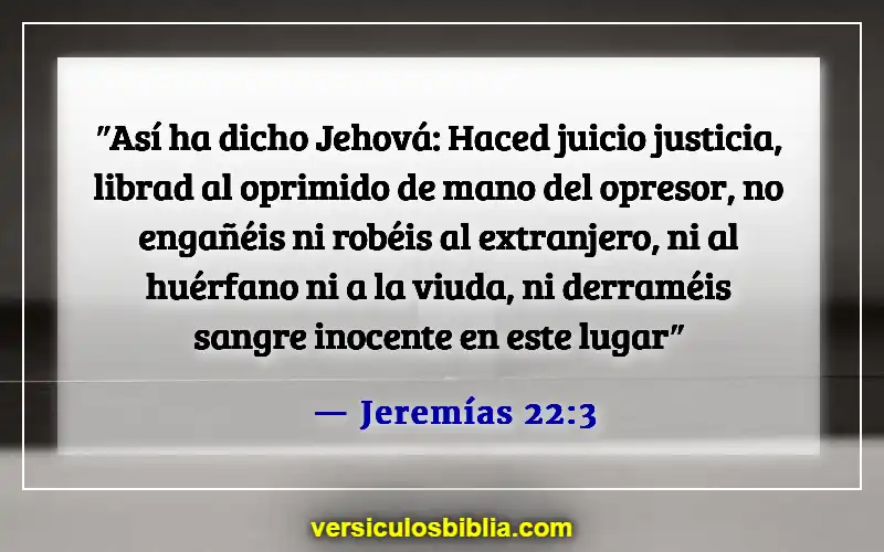 Versículos de la Biblia sobre hacer el mundo mejor (Jeremías 22:3)