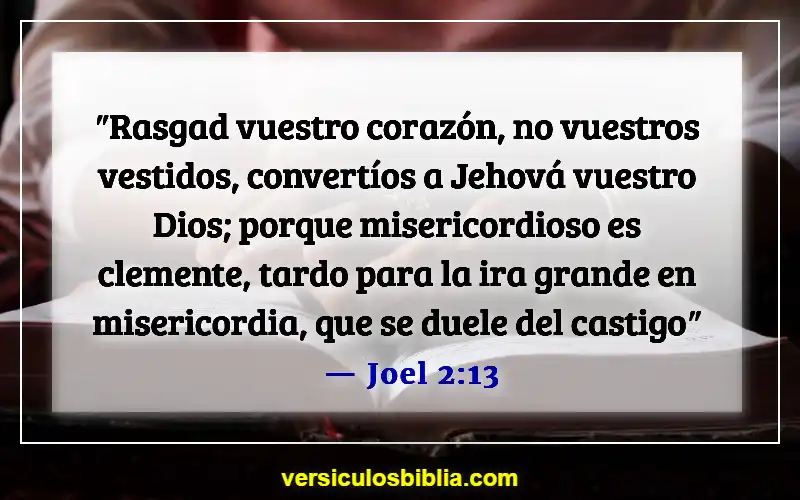 Versículos de la Biblia sobre el ayuno y la oración (Joel 2:13)