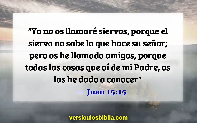 Versículos de la Biblia sobre la libertad en Cristo (Juan 15:15)