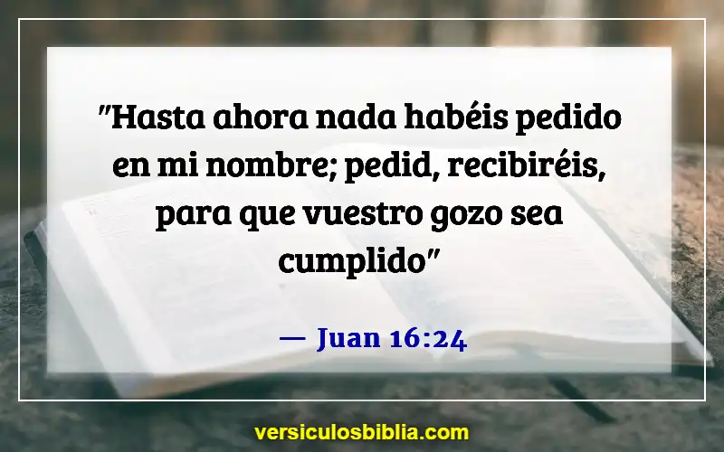 Versículos de la Biblia sobre pedir en el nombre de Jesús (Juan 16:24)