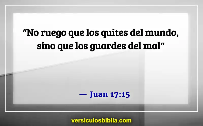 Versículos bíblicos sobre el mal en el mundo (Juan 17:15)