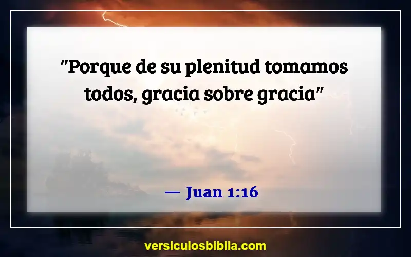 Versículos de la Biblia sobre la fe, el amor y la gracia (Juan 1:16)