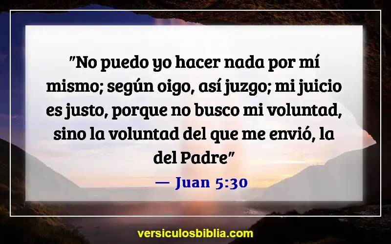 Versículos de la Biblia sobre agradar a Dios (Juan 5:30)