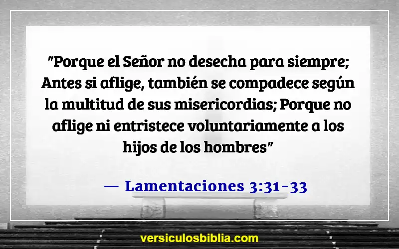 Versículos de la Biblia sobre cuestionar a Dios (Lamentaciones 3:31-33)