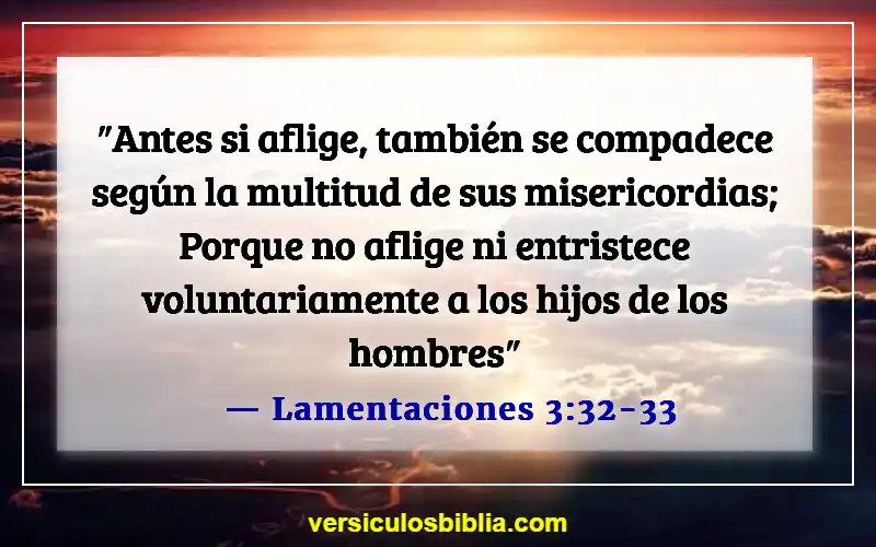 Versículos bíblicos sobre el dolor (Lamentaciones 3:32-33)