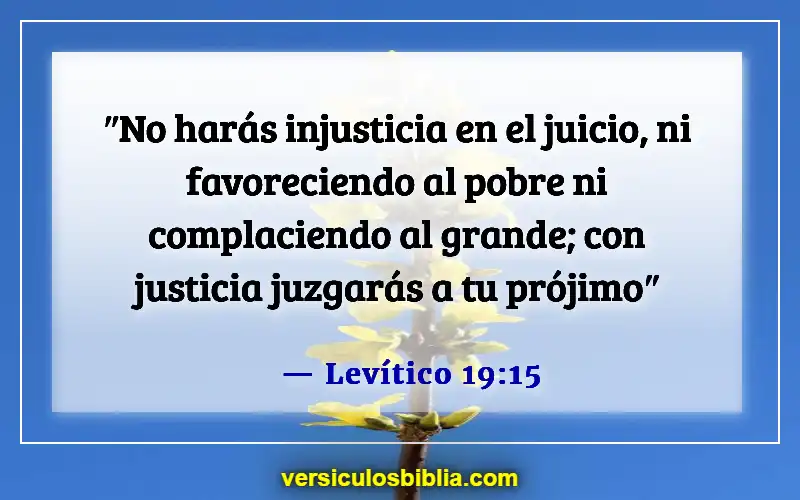 Versículos de la Biblia sobre juzgar por las apariencias (Levítico 19:15)