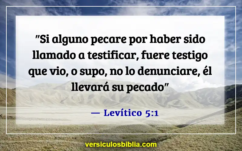 Versículos de la Biblia sobre decir una mentira (Levítico 5:1)