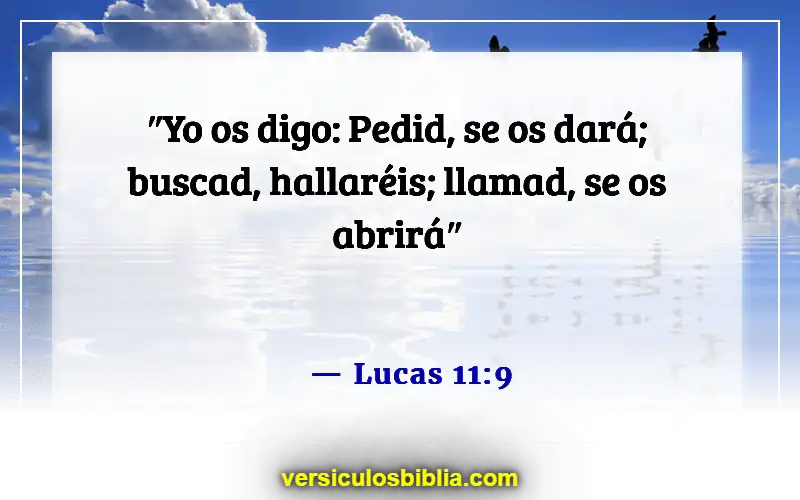 Versículos de la Biblia sobre pedir en el nombre de Jesús (Lucas 11:9)