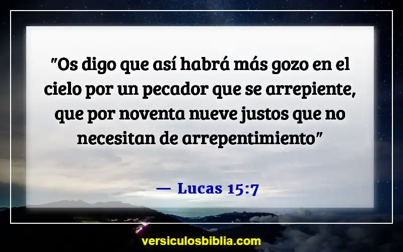 Versículos de la Biblia sobre el perdón de los pecados (Lucas 15:7)