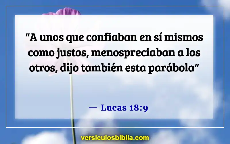 Versículos de la Biblia sobre juzgar por las apariencias (Lucas 18:9)