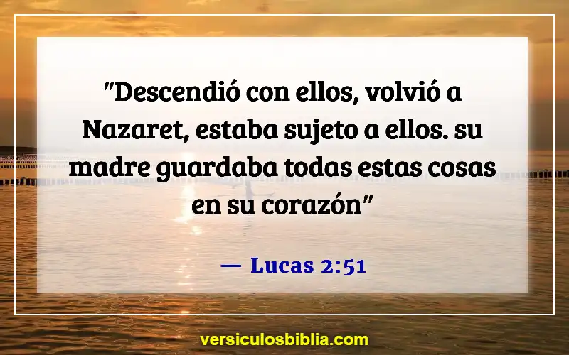 Versículos de la Biblia sobre padres e hijos (Lucas 2:51)