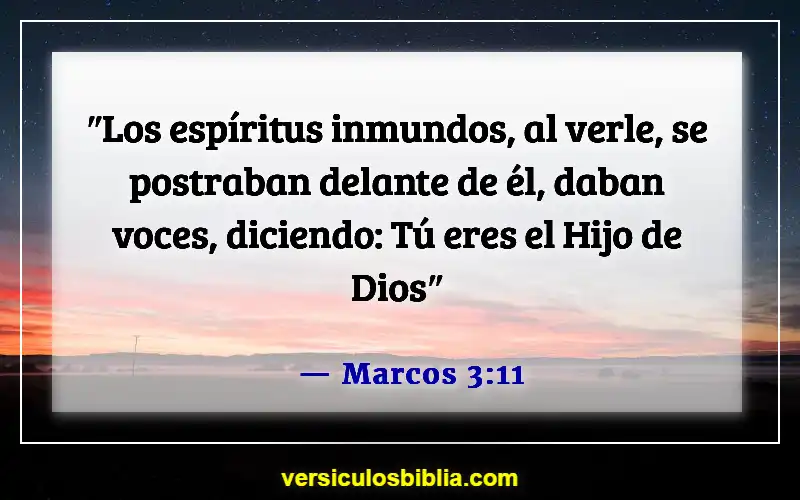 Versículos bíblicos sobre espíritus inmundos (Marcos 3:11)