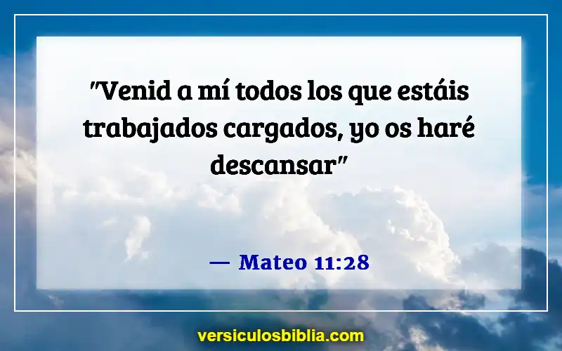 Versículos de la Biblia sobre dedicar tiempo a Dios (Mateo 11:28)