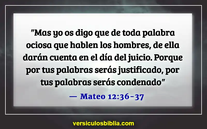 Versículos de la Biblia sobre hacer promesas (Mateo 12:36-37)