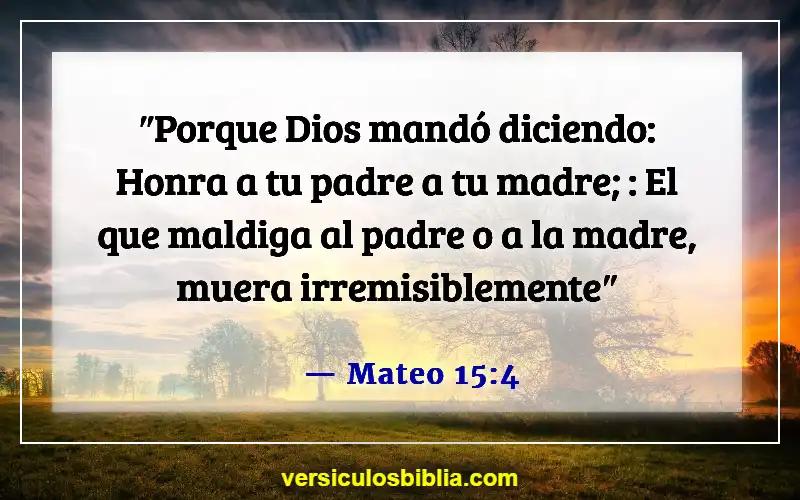 Versículos de la Biblia sobre padres e hijos (Mateo 15:4)