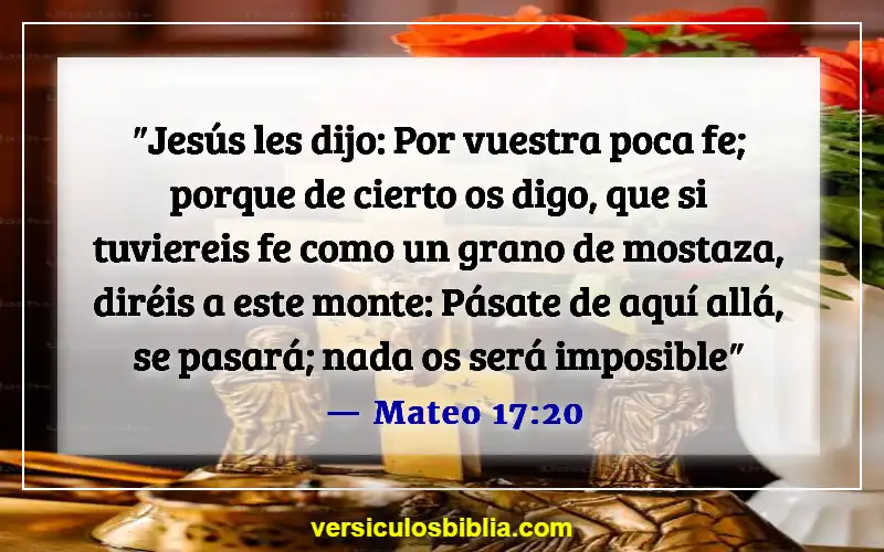 Versículos de la Biblia sobre la falta de fe (Mateo 17:20)