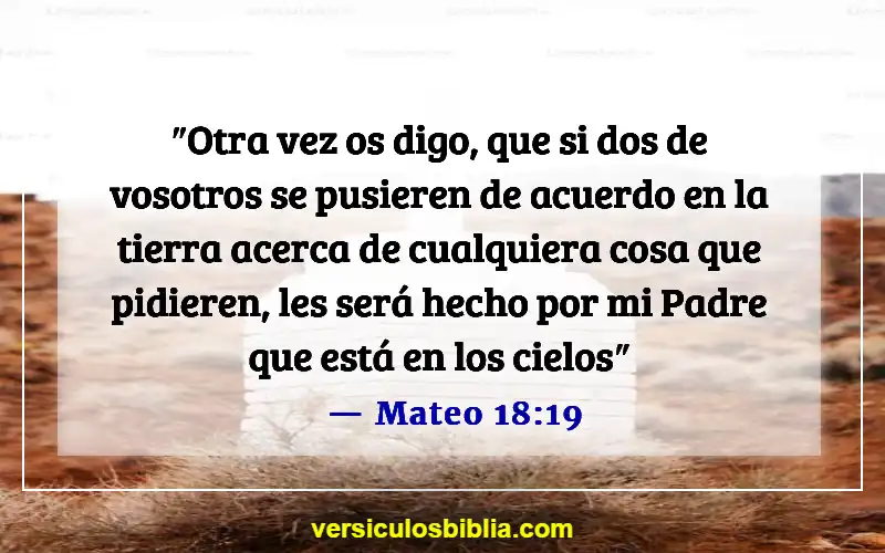 Versículos de la Biblia sobre pedir en el nombre de Jesús (Mateo 18:19)