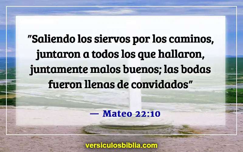 Versículos de la Biblia sobre la novia y el novio (Mateo 22:10)