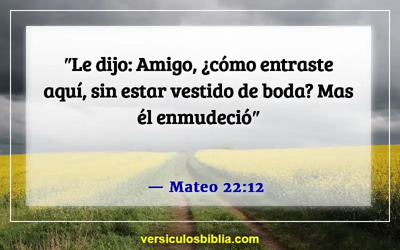 Versículos de la Biblia sobre la novia y el novio (Mateo 22:12)