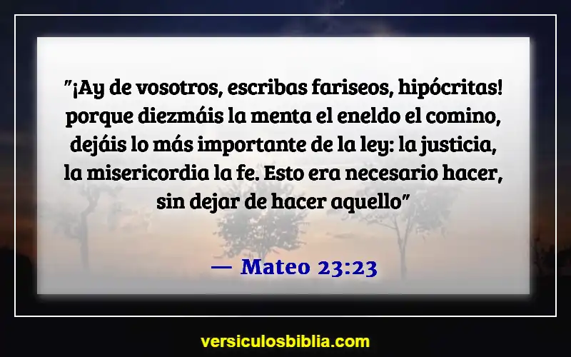 Versículos de la Biblia sobre juzgar a otras personas (Mateo 23:23)