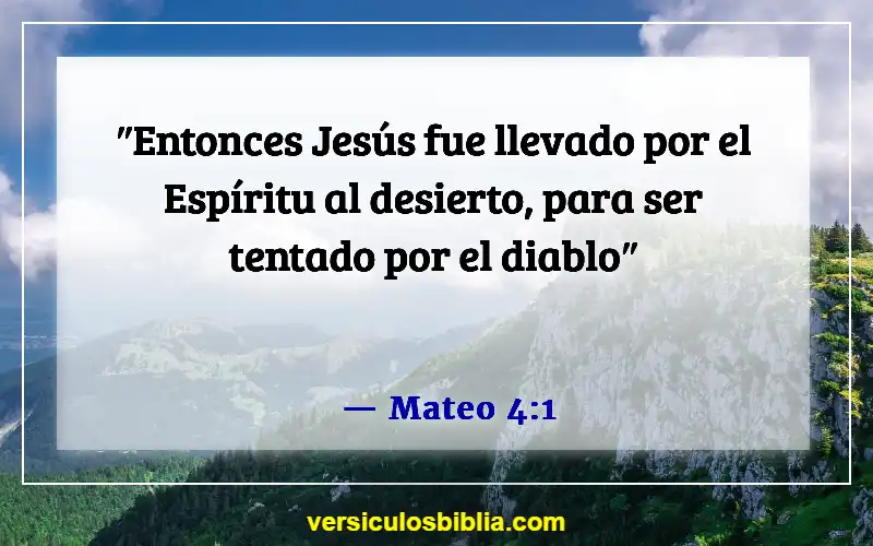 Versículos de la Biblia sobre caer en la tentación (Mateo 4:1)