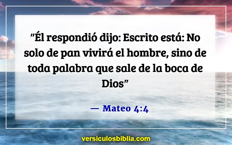 Versículos de la Biblia sobre dedicar tiempo a Dios (Mateo 4:4)