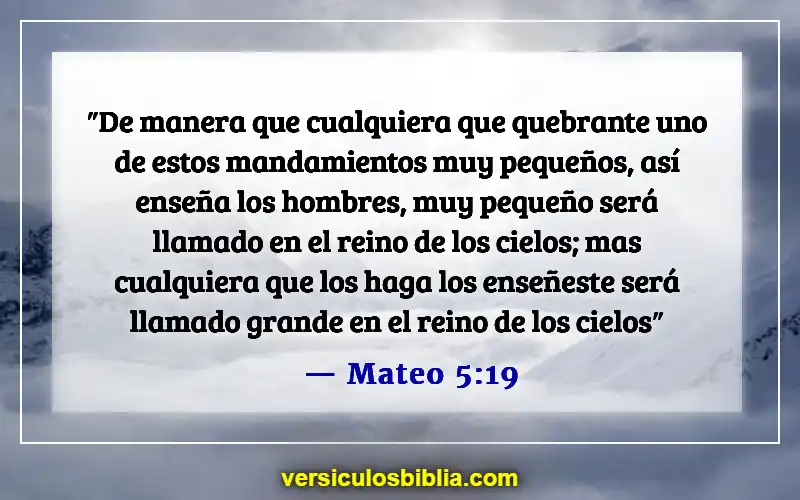 Versículos bíblicos sobre el Reino de Dios (Mateo 5:19)