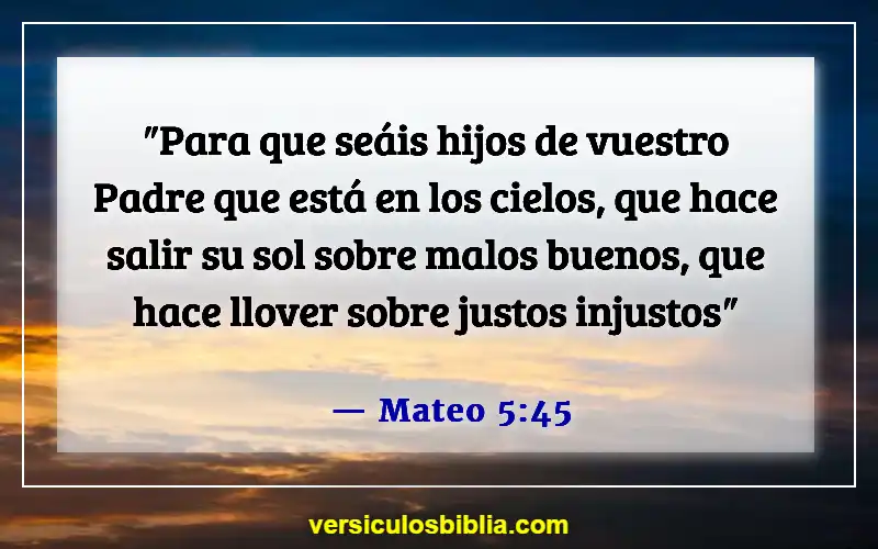 Versículos de la Biblia sobre juzgar por las apariencias (Mateo 5:45)